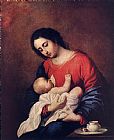 Famous Child Paintings - Madonna with Child
